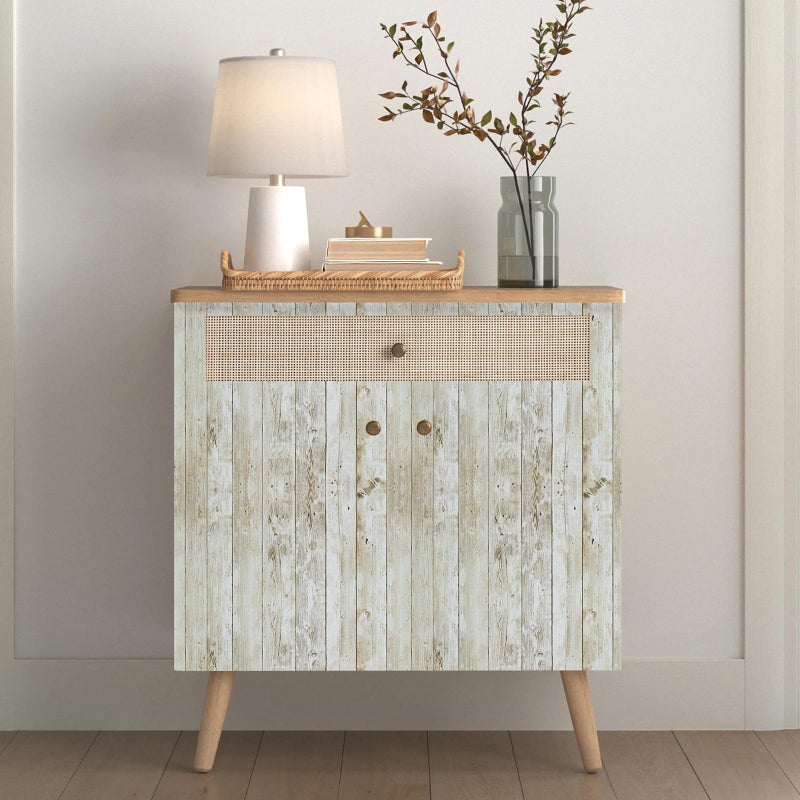 Abyssaly Contact Paper Wood Peel and Stick Wallpaper 17.71" X 118" Self-Adhesive Removable Wallpaper Decorative Wall Covering Vintage Wood Panel Interior Film - Image 3